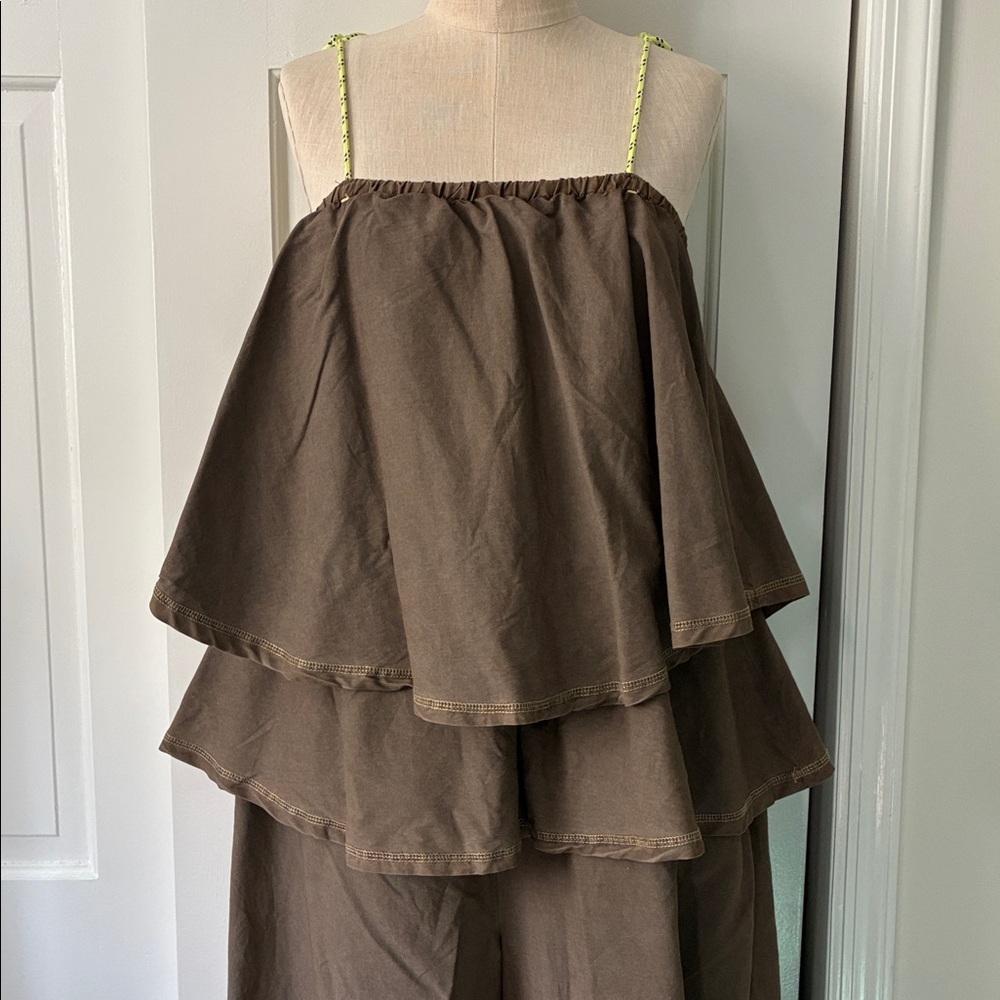 FP MVMNT Brown Wide Leg Jumpsuit - Picture 3 of 8